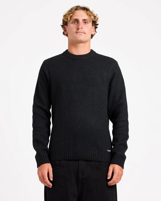 Image of Accessories. Product name - Volcom Mens Edmonder Ii Crew Neck Black in Black colour by brand - Volcom