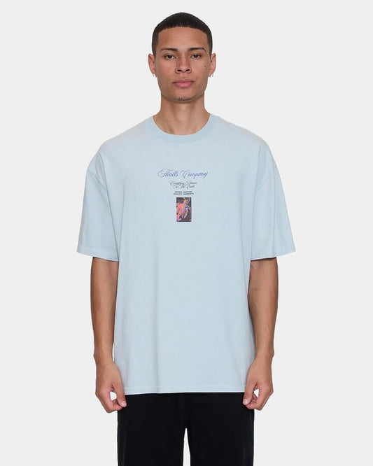 Image of T-Shirts. Product name - Thrills Mens Reentry Oversized T-Shirt Faded Mint in Faded Mint colour by brand - Thrills