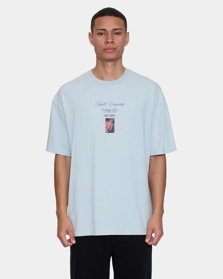 Image of T-Shirts. Product name - Thrills Mens Reentry Oversized T-Shirt Faded Mint in Faded Mint colour by brand - Thrills