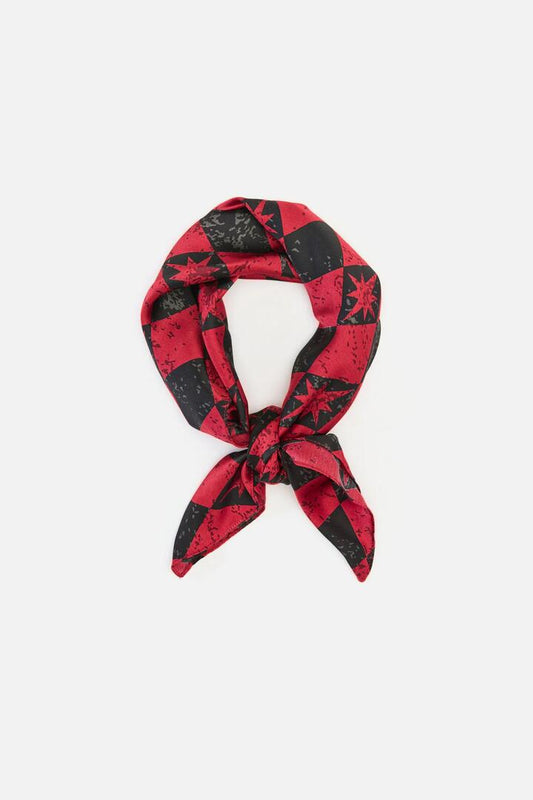 Image of Scarves & Shawls. Productname: The End Goth Satin Scarf in Black Red colour by brand - Black Friday
