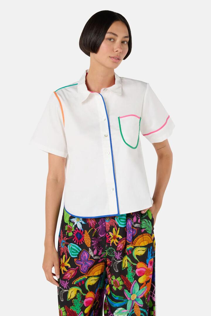 Image of Shirts. Productname: Linescape Shirt in White colour by brand - Gorman