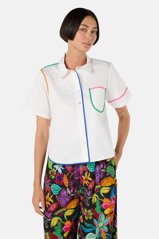 Image of Shirts. Productname: Linescape Shirt in White colour by brand - Gorman