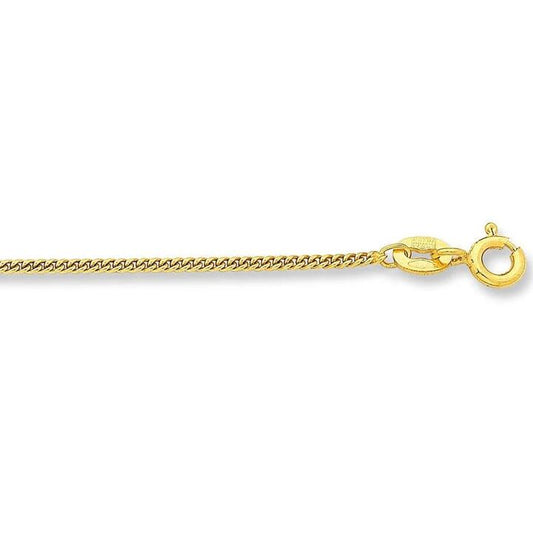 Image of Jewelry. Productname: 60cm Curb Chain in 9kt Yellow Bonded Gold in Gold colour by brand - Bevilles