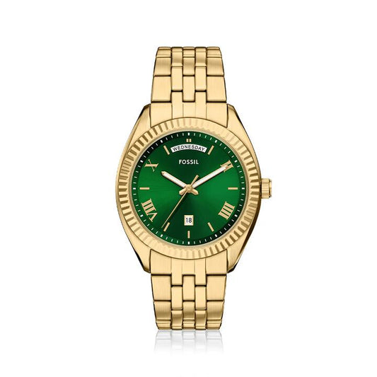 Image of Watches. Productname: Fossil Campbell Gold Tone Watch FS6142 in Watch colour by brand - Bevilles
