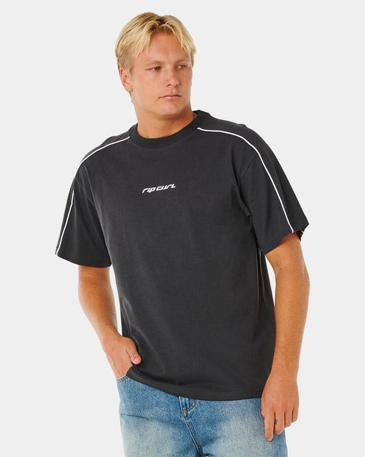 Image of T-Shirts. Productname: rip Curl Mens Inner Visions Panel T-Shirt Washed Black - in Washed Black colour by brand - rip Curl