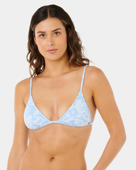 Image of Swimwear. Productname: rip Curl Womens Pacific Coast Fixed Tri Bikini Top Sky Blue - in Sky Blue colour by brand - rip Curl