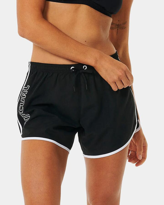 Image of Swimwear. Product name - Rip Curl Womens Out All Day 5" Boardshorts Black in Black colour by brand - Rip Curl