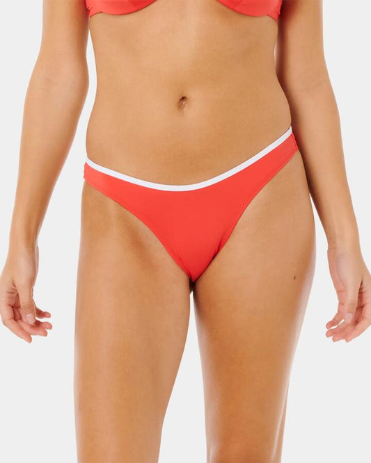 Image of Swimwear. Productname: rip Curl Womens Classic Surf High Skimpy Bikini Bottom Red - in Red colour by brand - rip Curl