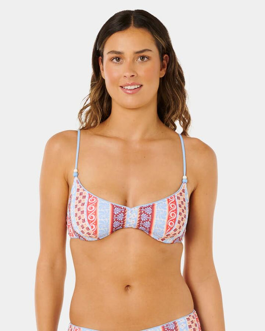 Image of Swimwear. Productname: rip Curl Womens Coastal Instinct D-Dd Bikini Top Multico - in Multico colour by brand - rip Curl