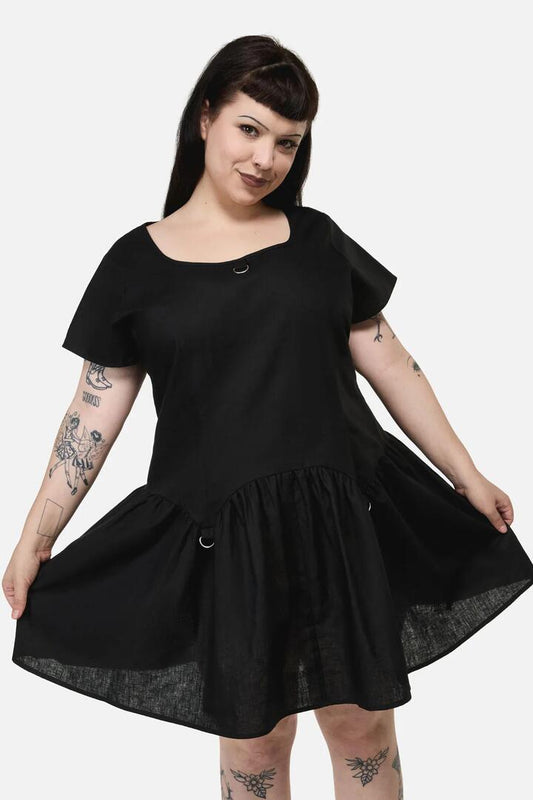 Image of Dresses. Productname: Curve Goodie Goth D-Ring Dress in Black colour by brand - Black Friday