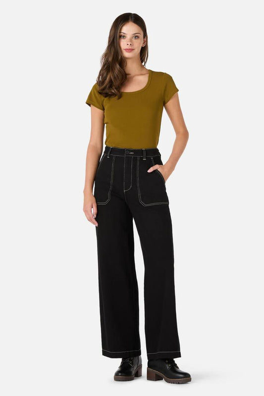 Image of Jeans. Productname: Mika Drill Jean in Black colour by brand - Princess Highway