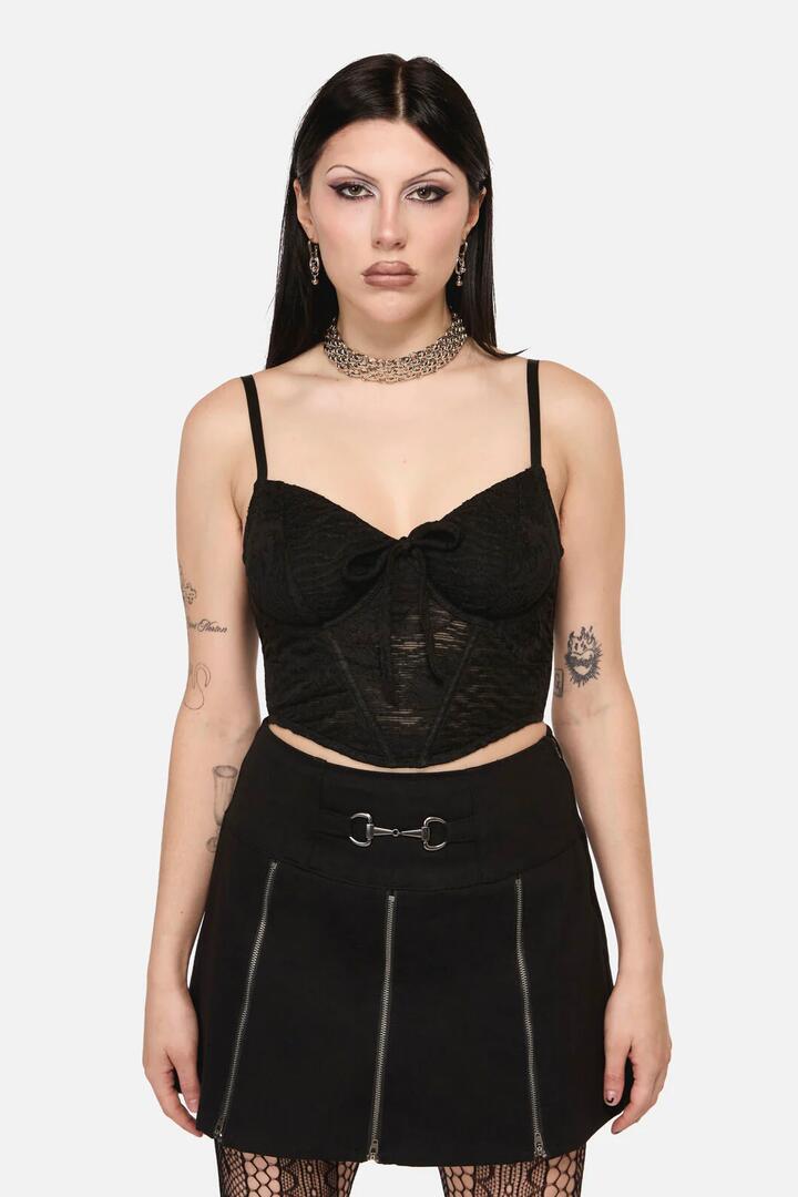 Image of Lingerie. Productname: Altar Distressed Corset in Black colour by brand - Black Friday