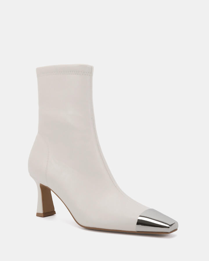 Image of Boots. Productname: Delulu: White - Women's Boot Low-mid Heel in Multi colour by brand - Novo