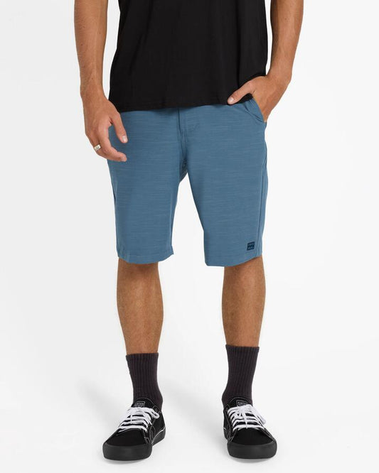 Image of Accessories. Productname: Billabong Mens Crossfire Slub Walkshorts Slate Blue - in Slate Blue colour by brand - Billabong