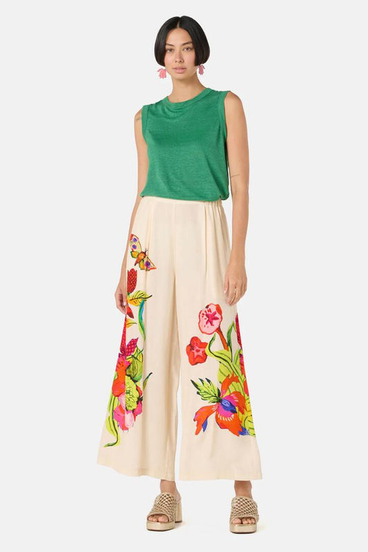 Image of a model wearing Pants. Productname: Elara Print Pant in Print colour by brand - Gorman