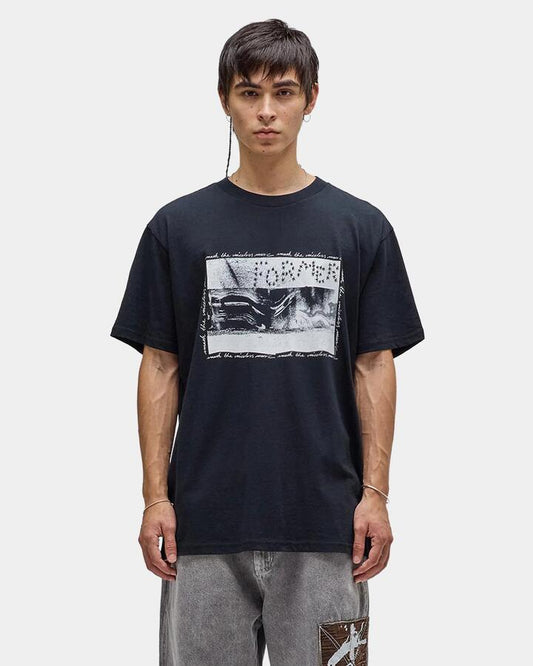 Image of T-Shirts. Product name - Former Mens Establish T-Shirt Black in Black colour by brand - Former