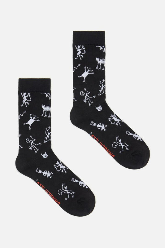 Image of Socks. Productname: Demons Goth Sock in Black colour by brand - Dangerfield