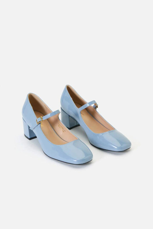 Image of Flats. Productname: Blue Classic Mary Jane in Blue colour by brand - Princess Highway