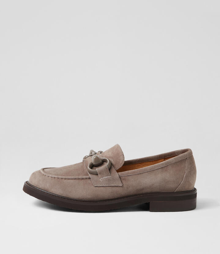 Image of Flats. Productname: Bimble Donkey Suede Loafers in Donkey colour by brand - MIDAS