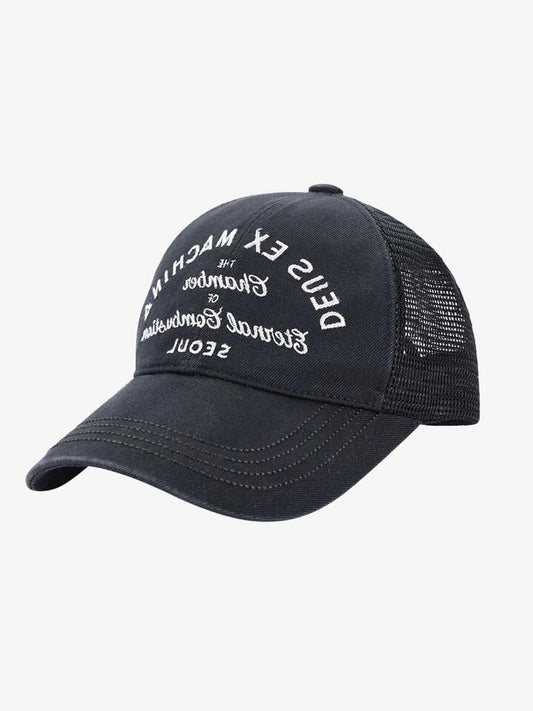 Image of Hats. Productname: Deus Seoul Script Address Cap ONE SIZE Black in Black colour by brand - Deus