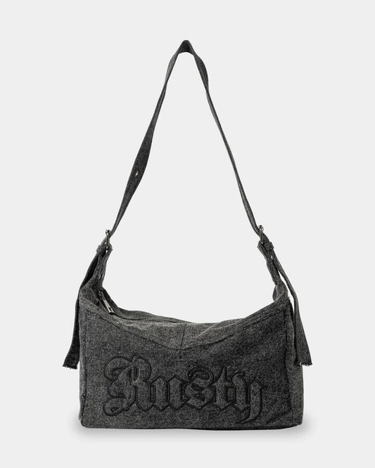Image of Jeans. Productname: rusty Womens Roxanne Denim Shoulder Bag Washed Black - in Washed Black colour by brand - Rusty