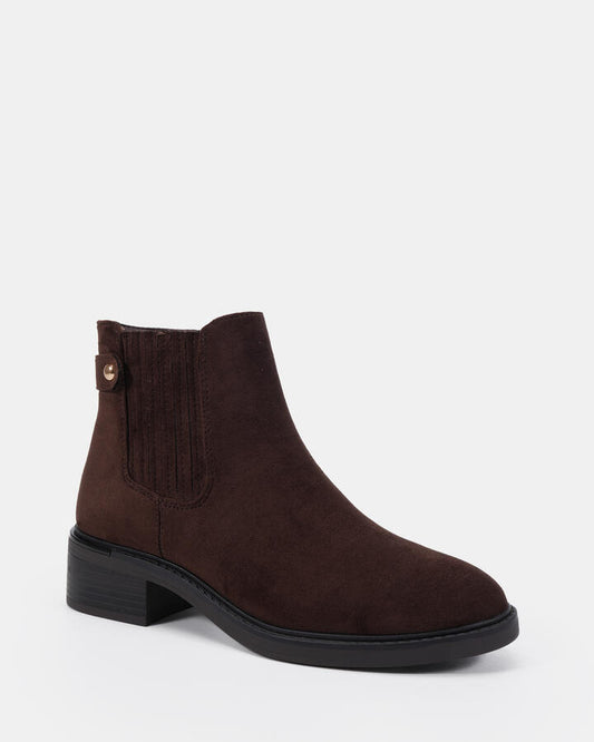 Image of Boots. Productname: Darcel: Espresso - Women's Boot Low-mid Heel in Espresso colour by brand - Novo