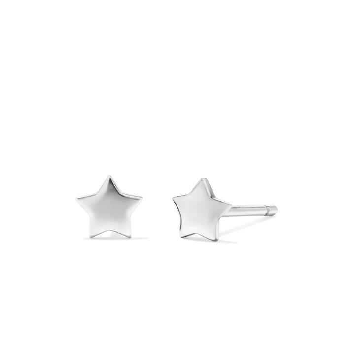 Image of Earrings. Productname: Christmas Star Stud Earrings in Sterling Silver in Silver colour by brand - Bevilles