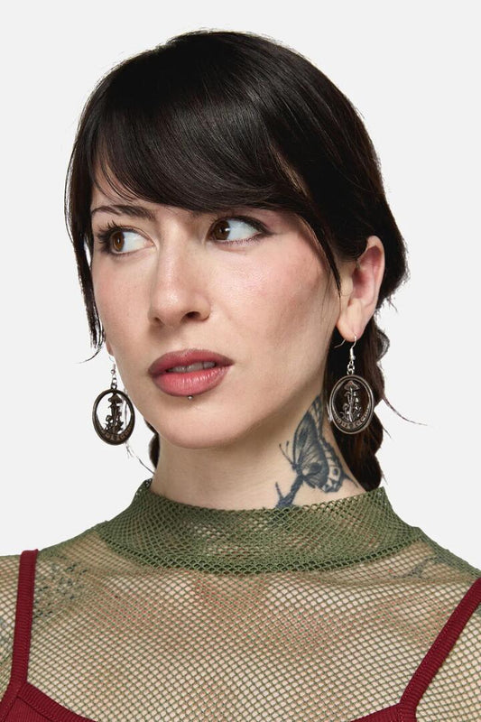 Image of Earrings. Productname: Forest Toadstool Earrings in Silver colour by brand - Dangerfield