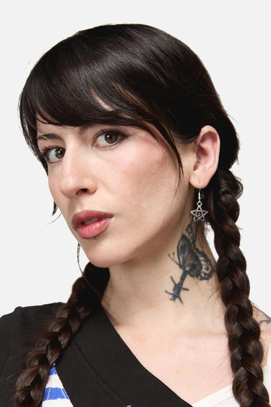 Image of Earrings. Productname: Whirl Star Earrings in Silver colour by brand - Dangerfield