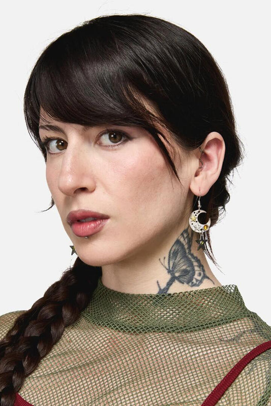 Image of Earrings. Productname: Stars & Moon Earrings in Silver colour by brand - Dangerfield