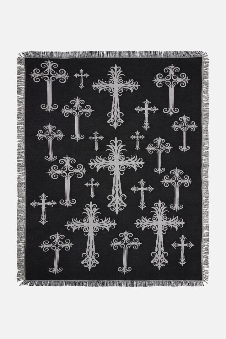 Image of Blankets. Productname: Gothic Throw in Black colour by brand - Black Friday