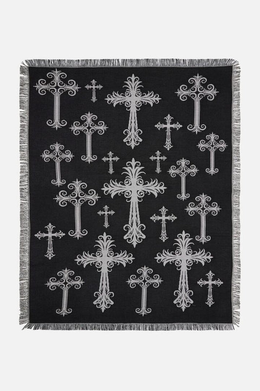 Image of Blankets. Productname: Gothic Throw in Black colour by brand - Black Friday
