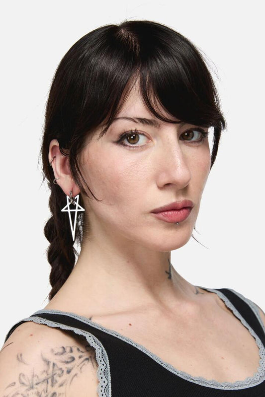 Image of Jewelry. Productname: Inverted Star Spike Sleepers in Gunmetal colour by brand - Black Friday