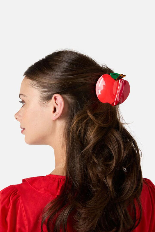 Image of Hair Accessories. Productname: Apple Claw Clip in Red colour by brand - Princess Highway
