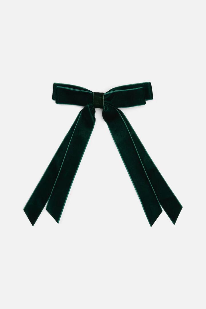 Image of Slippers. Productname: Olive Velvet Slide Hair Clip in Olive colour by brand - Princess Highway