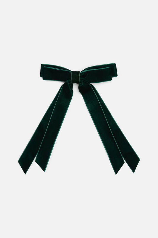 Image of Slippers. Productname: Olive Velvet Slide Hair Clip in Olive colour by brand - Princess Highway