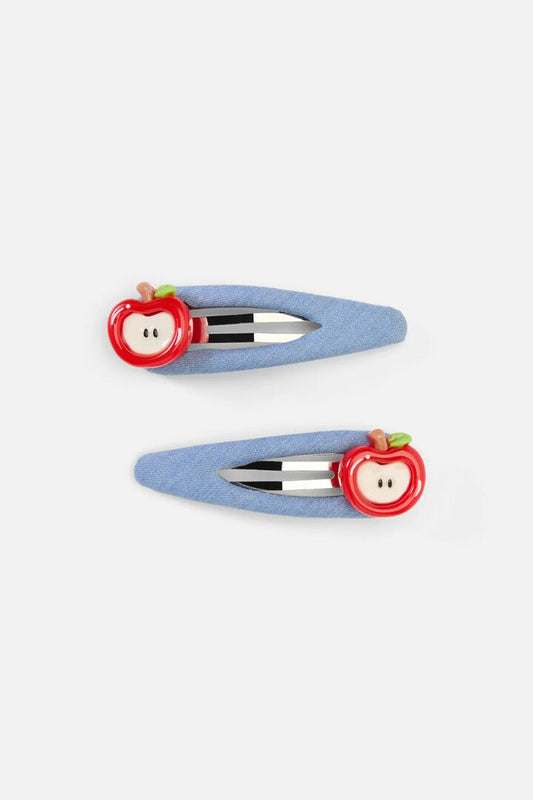 Image of Hair Accessories. Productname: Apple Hair Clip Set in Red colour by brand - Princess Highway
