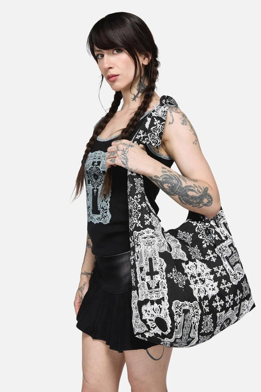 Image of Bags. Productname: Crossed Slouch Bag in Black colour by brand - Black Friday