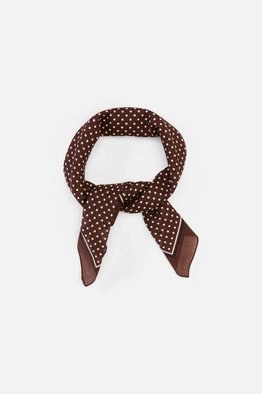 Image of Scarves & Shawls. Productname: Chocolate Polka Dot Scarf in Chocolate colour by brand - Princess Highway