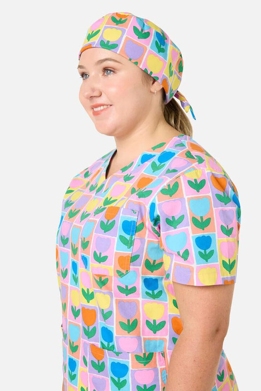 Image of Hats. Productname: Framed Tulip Scrub Hat in Multi colour by brand - Gorman