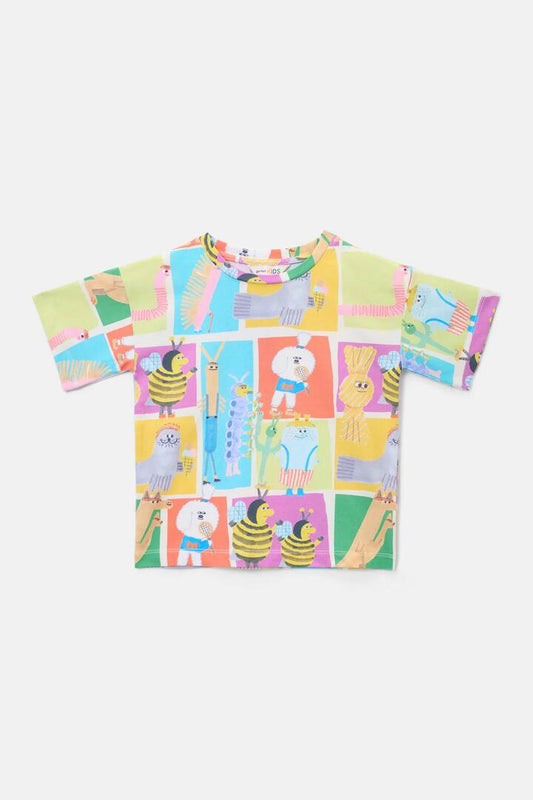 Image of a model wearing Tops. Productname: Believe Patch Kids T-Shirt in Multi colour by brand - Gorman