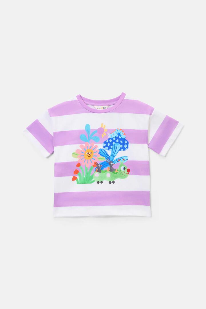 Image of T-Shirts. Product name - Driver Stripe Kids T-Shirt in Multi colour by brand - Gorman
