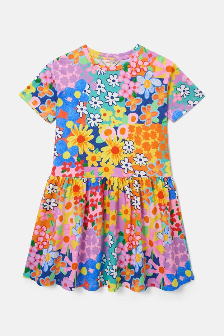 Image of Dresses. Product name - Patchy Floral Kids Dress in Multi colour by brand - Gorman