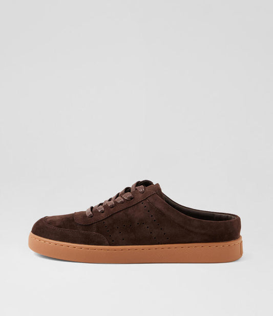 Image of Sneakers. Productname: Hoyas Choc Gum Suede Sneakers in Choc-Gum Sole colour by brand - MIDAS