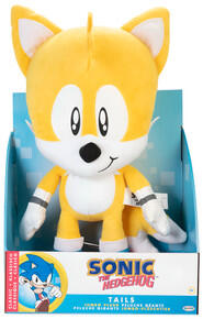 Image of Action Figures. Product name - Sonic the Hedgehog Tails Jumbo 18" Plush in colour by brand - Toymate