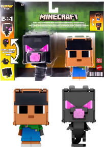 Image of Action Figures. Product name - Minecraft Flippin' Figs 2-Pack in colour by brand - Toymate