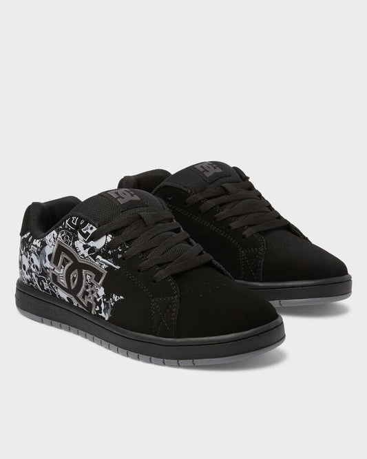 Image of Shoes. Productname: DC Shoes Gaveler Black/Dk Grey Print - in Black/Dk Grey Print colour by brand - DC Shoes