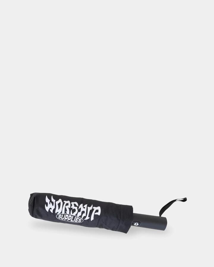 Image of Accessories. Productname: worship Torrential Reign Compact Umbrella Black - in Black colour by brand - Worship