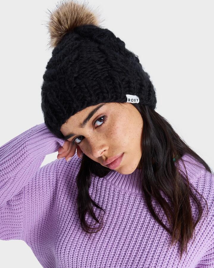 Image of Hats. Productname: roxy Cold Snow Beanie Anthracite - in Anthracite colour by brand - Roxy