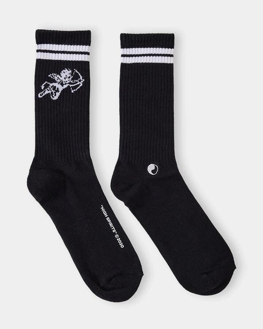 Image of Socks. Productname: worship Mens Cherub Core 3 Pack Crew Socks Black - in Black colour by brand - Worship